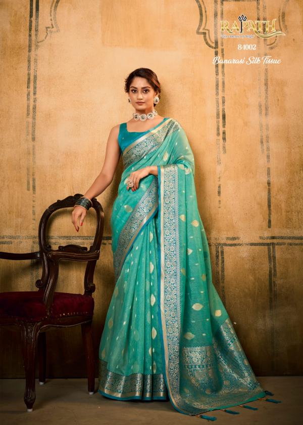 Rajpath Petals Banarasi Silk Traditional Tissue Saree Collection